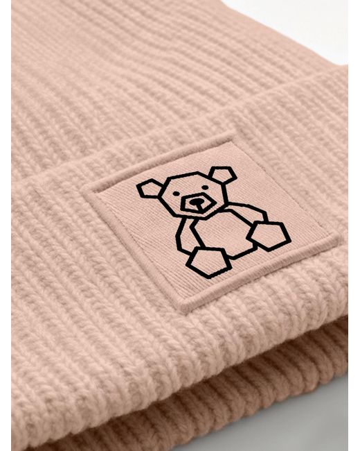 Neverless Mütze Teddy Polygon in Pink für Herren