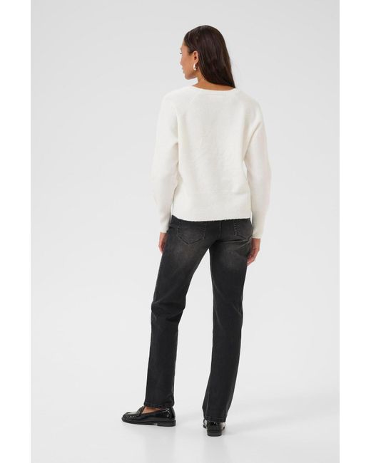 Kaffe White Pullover Kaniel