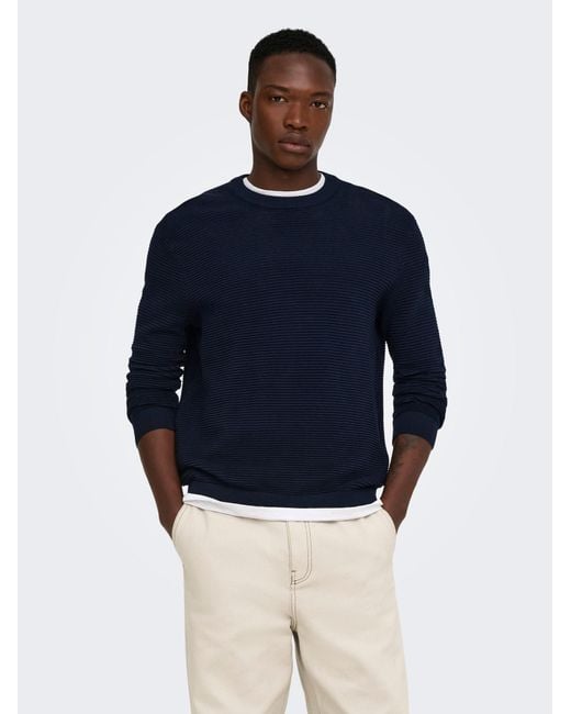 Only & Sons Pullover Onsron in Blue für Herren