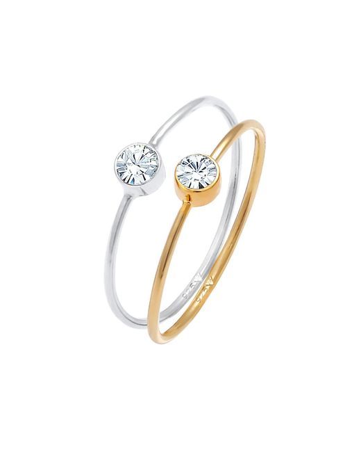 Elli Jewelry White Ring Set