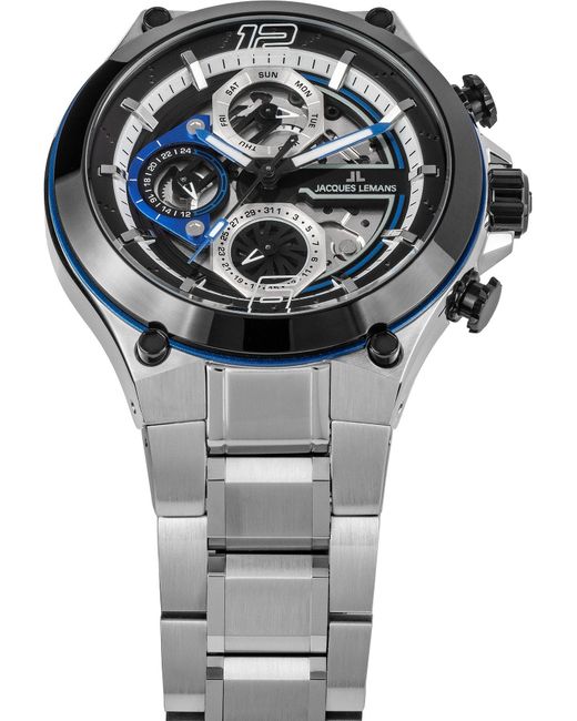 Jacques Lemans Uhr in Gray für Herren