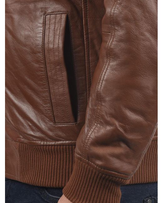 Solid Lederjacke Camash in Brown für Herren