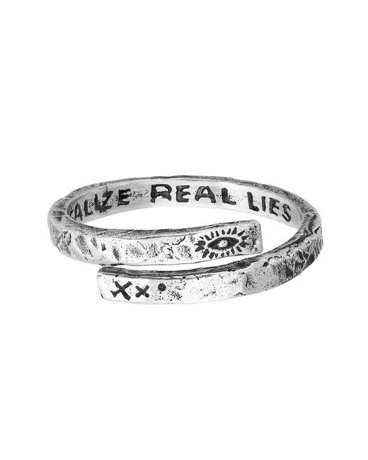 Haze & Glory Ring Evil Eye in White für Herren