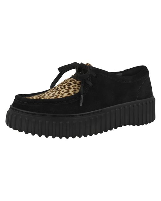 Clarks Black Schnürschuh 'Torhill Bee'