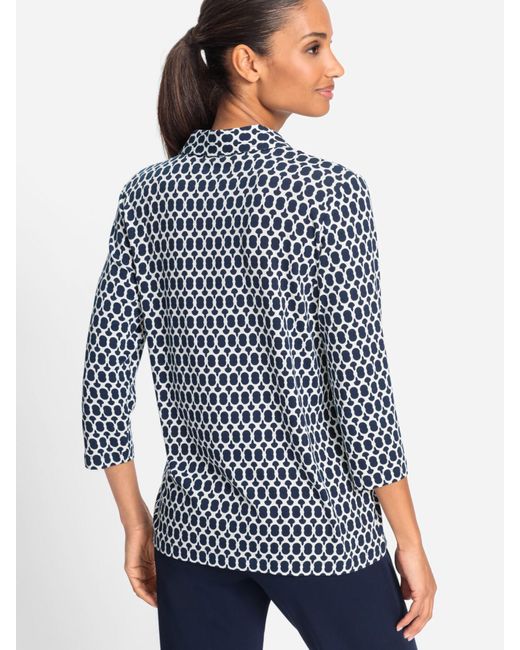 Olsen Blue Bluse Mit Allover-Print