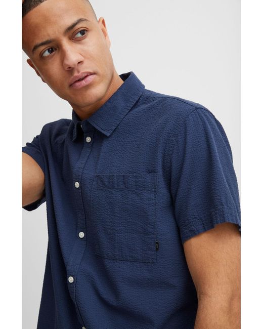 Solid Hemd Frevne in Blue für Herren