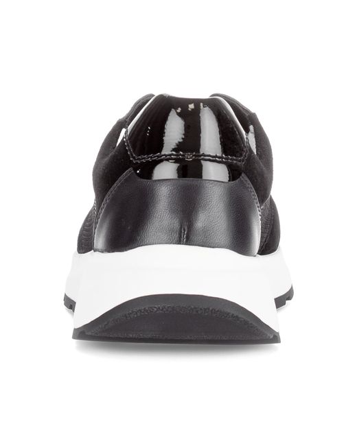 Gabor Black Keilsneaker, Freizeitschuh, Halbschuh, Schnürschuh, Kontrastbesatz an der Ferse