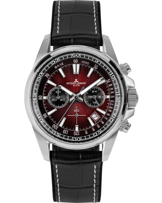 Jacques Lemans Uhr in Black für Herren