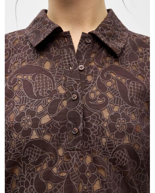 Object Brown Bluse Objbianca