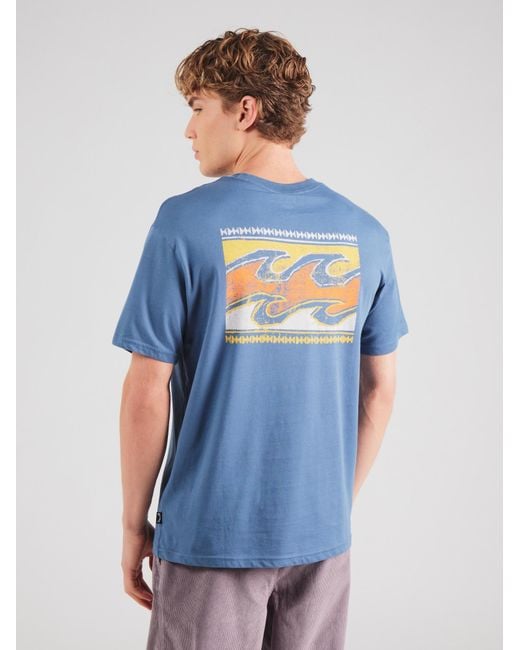 Billabong T-Shirt Crayon Wave in Blue für Herren