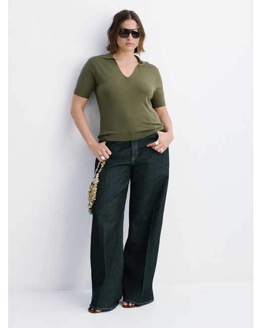 Mango Green Pullover Basiber