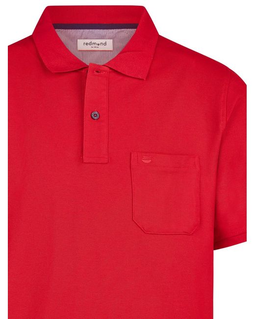 Redmond Shirt Basic in Red für Herren