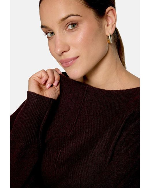 Zero Blue Strickpullover Mit Fledermausärmeln