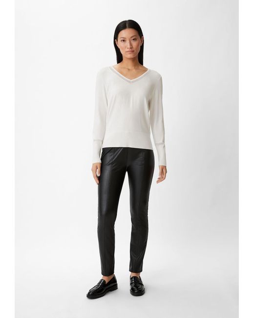 Comma, White Pullover