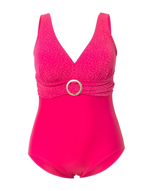 Ulla Popken Pink Badeanzug
