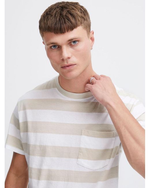 Solid T-Shirt Iko in White für Herren