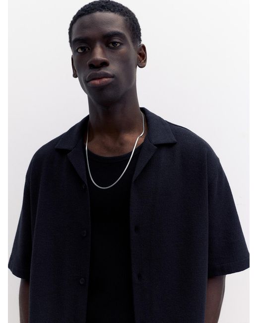 Pull&Bear Hemd in Black für Herren