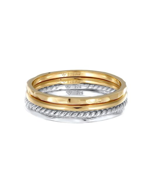 Elli Jewelry White Ring-Set Bi-Color
