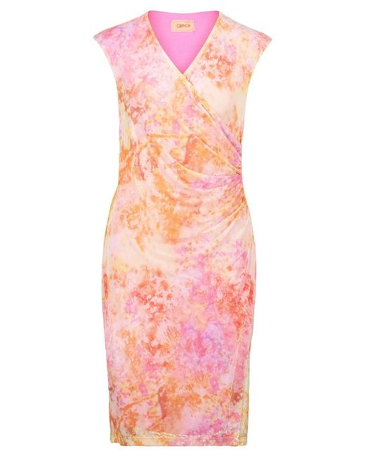 Cartoon Pink Casual-Kleid Ohne Arm
