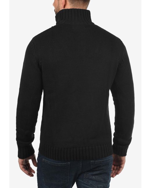 Solid Strickpullover Petro in Black für Herren