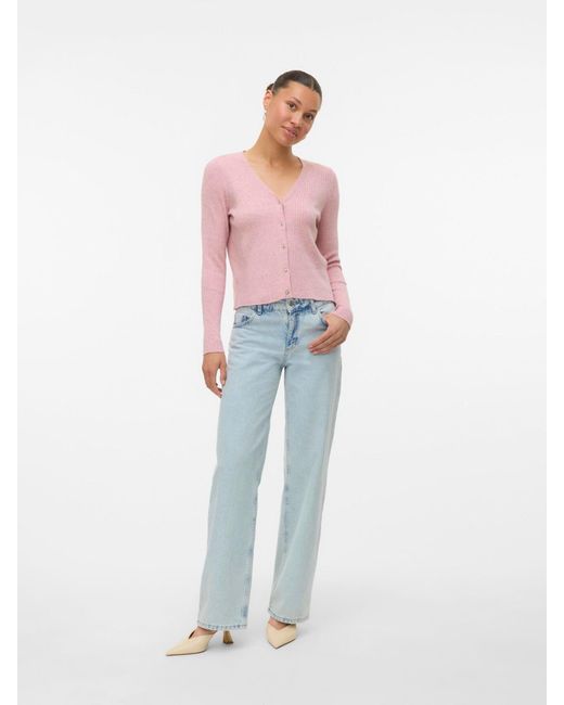 Vero Moda Pink Strickjacke Vmfoolive