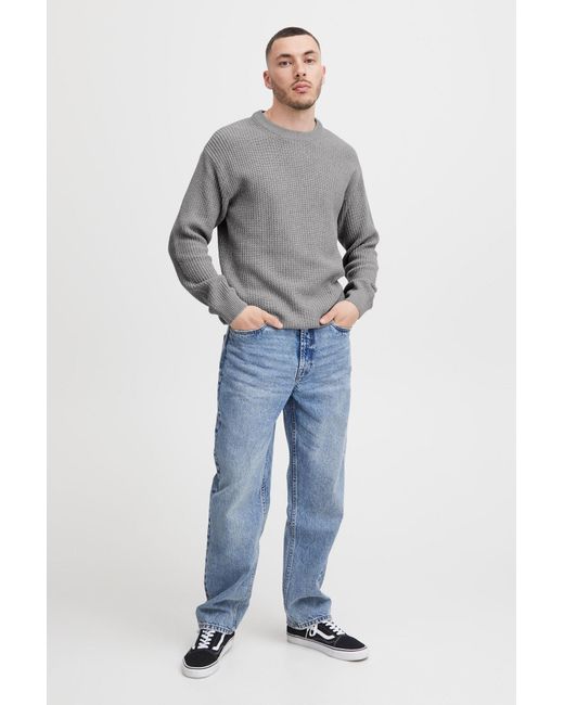 Solid Pullover in Gray für Herren