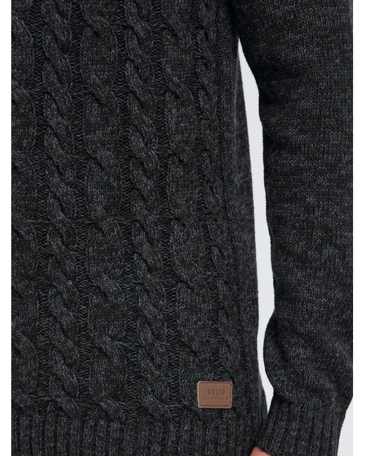 Solid Pullover Sdricco in Black für Herren