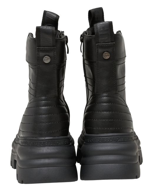 Buffalo Black Schnürstiefel