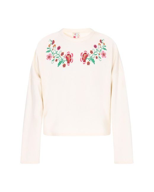 IZIA White Sweatshirt 'Boho'