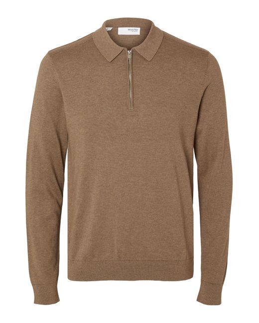 SELECTED Pullover Slhberg in Brown für Herren
