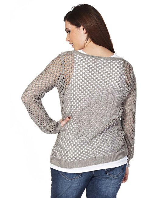Sheego Gray Pullover