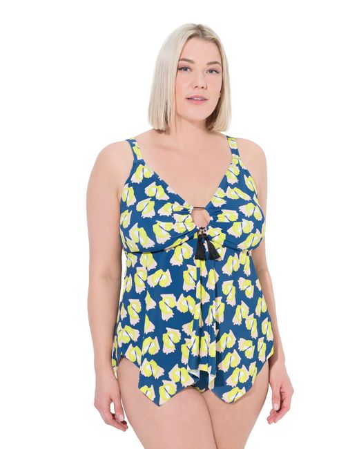 Ulla Popken Blue Badeanzugkleid