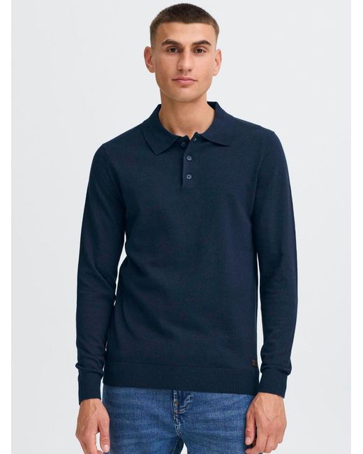 Solid Strickpullover Sdakel in Blue für Herren