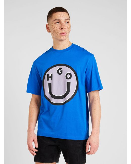 HUGO T-shirt 'nimper' in Blue für Herren