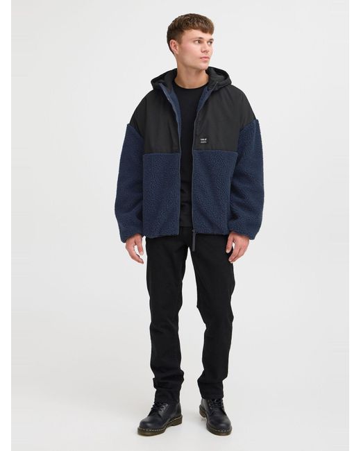 Solid Fleecejacke Mark in Blue für Herren