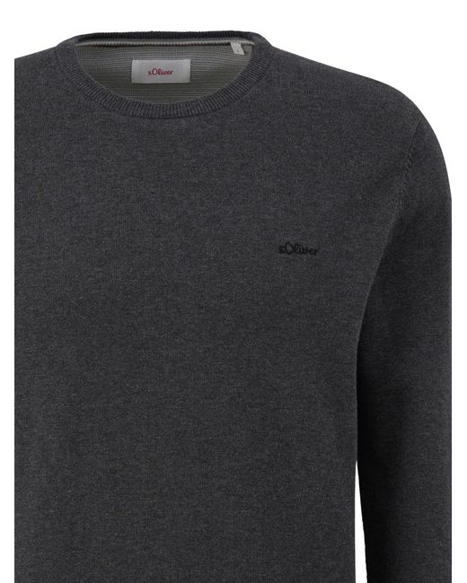 S.oliver Oliver Pullover Basic in Black für Herren