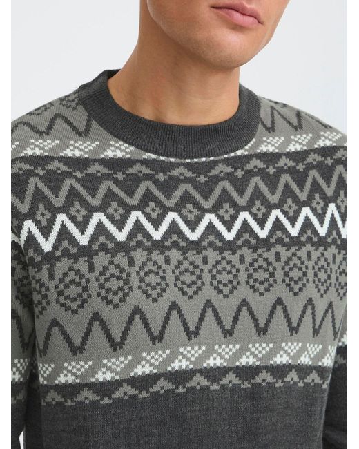 Solid Strickpullover Sdellis in Gray für Herren