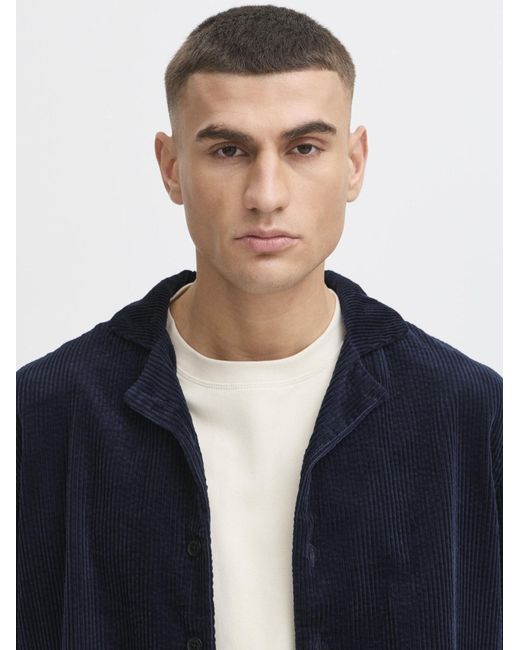 Solid Kurzarmhemd Sdoban in Blue für Herren