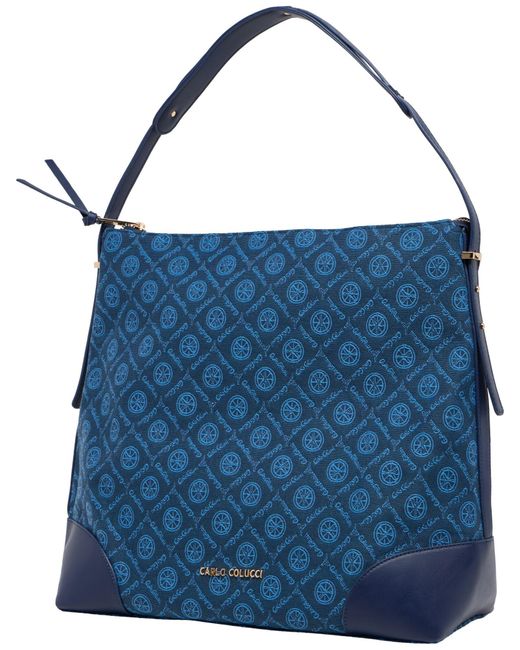 carlo colucci Blue Schultertasche Desaler