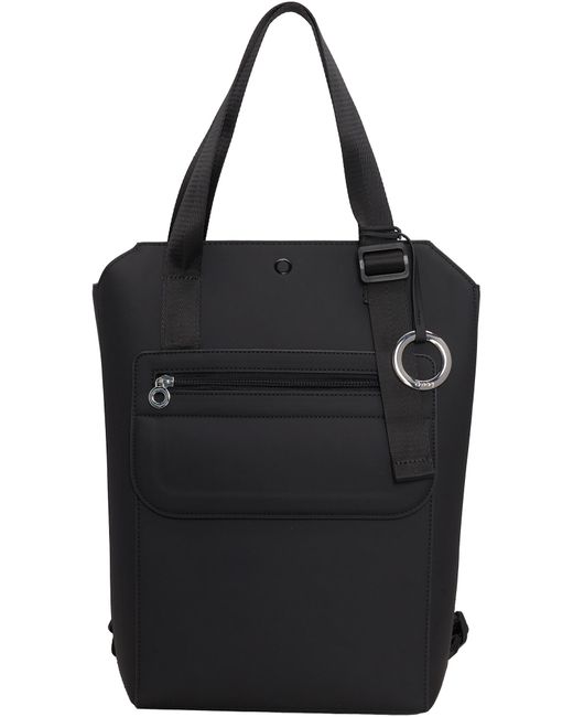 O bag Black Rucksack Wasserabweisend, Mit Außentasche Relaxy