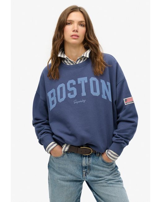 Superdry Blue Sweatshirt 'Athletic Essentials'