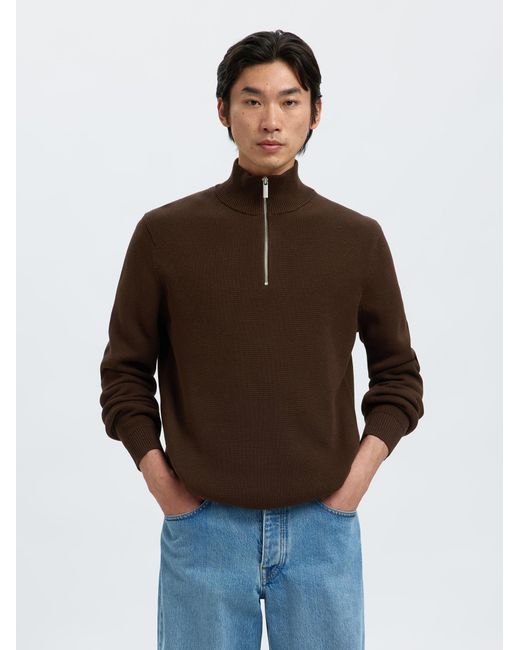 SELECTED Pullover Slhdane in Brown für Herren