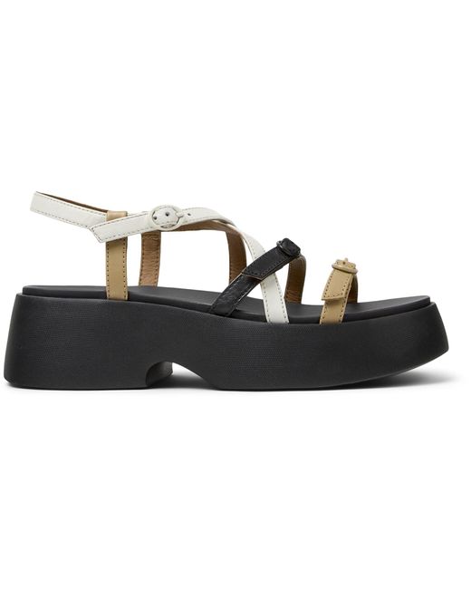 Camper Black Sandale 'Tasha'