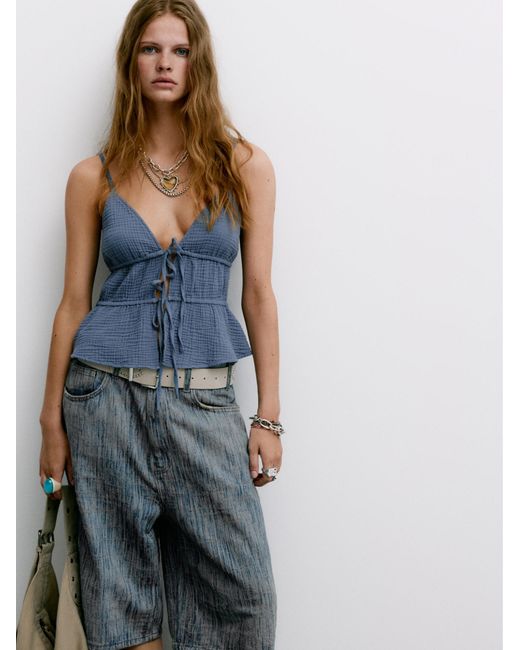Pull&Bear Blue Top Pacific