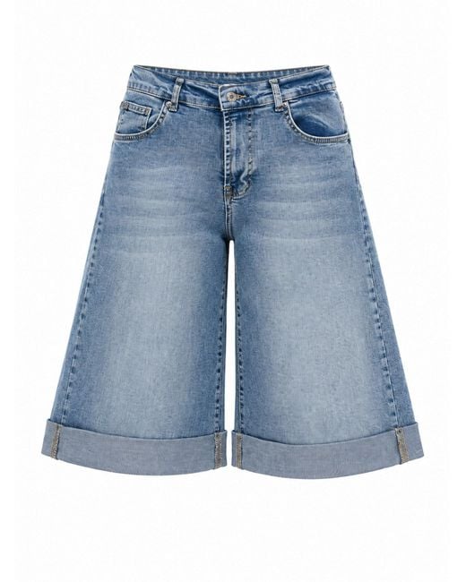 its basic Blue Its Basic Jeans Elasticated Bermuda Denim Short