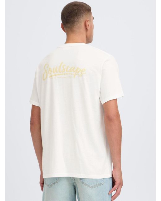 Solid Rundhalsshirt Sdtyrese Mit Backprint in White für Herren