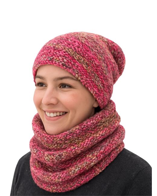 Kumixi Red Mütze Mütze & Schal Set
