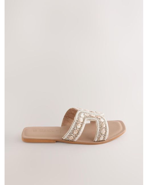 Next White Sandale