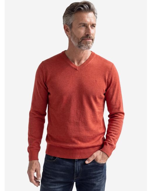 Redmond Pullover Basic in Red für Herren