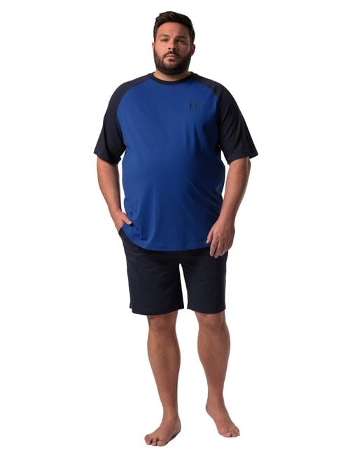 Men Plus Pyjama in Blue für Herren